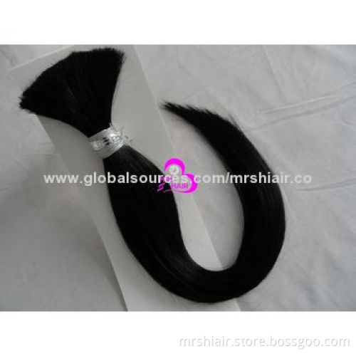 20-inch Unprocessed Natural Colors Human Remy Bulk Hair